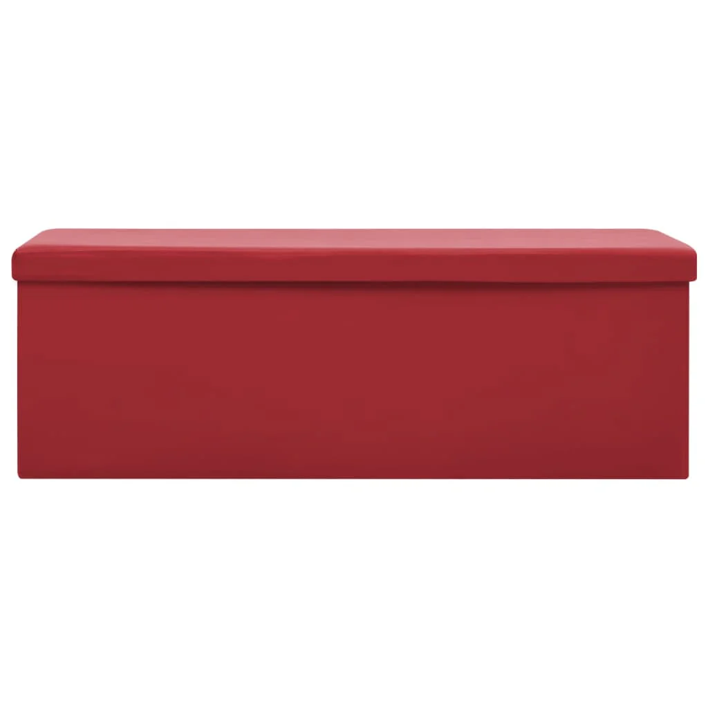 foldbar opbevaringsbænk PVC vinrød - Image 3