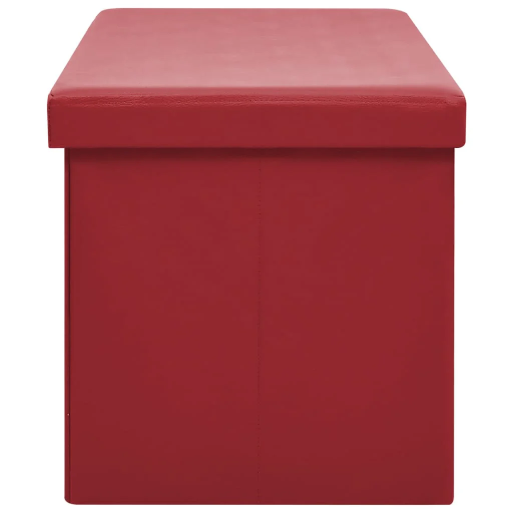 foldbar opbevaringsbænk PVC vinrød - Image 4