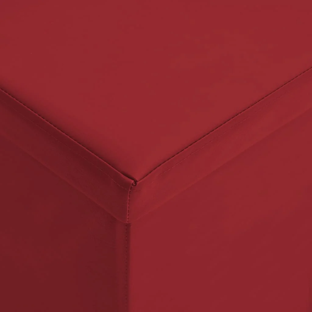 foldbar opbevaringsbænk PVC vinrød - Image 6