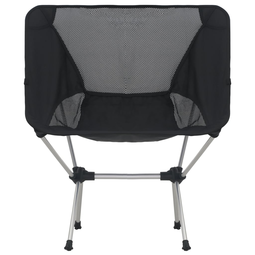 foldbare campingstole 2 stk. m. bæretaske 54x50x65 cm aluminium - Image 4