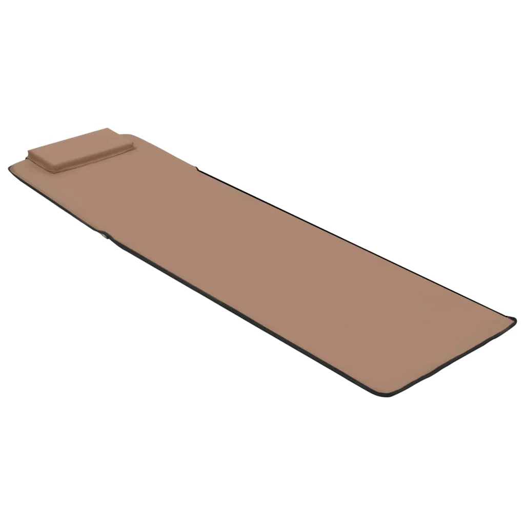 foldbare strandmåtter 2 stk. stål og stof brun - Image 7