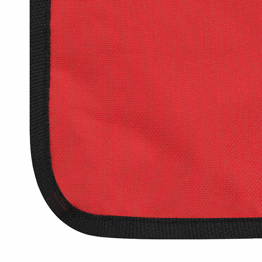foldbare strandmåtter 2 stk. stål og stof rød - Image 9