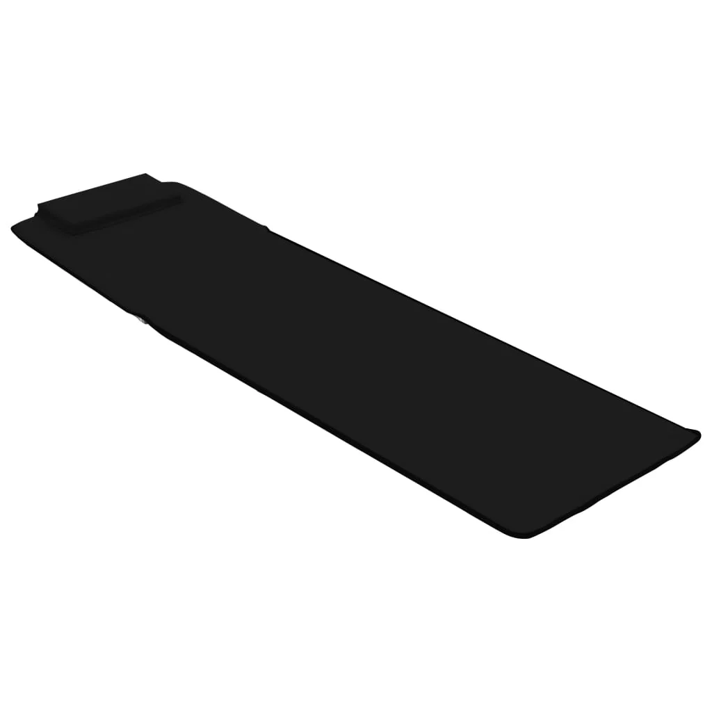 foldbare strandmåtter 2 stk. stål og stof sort - Image 7