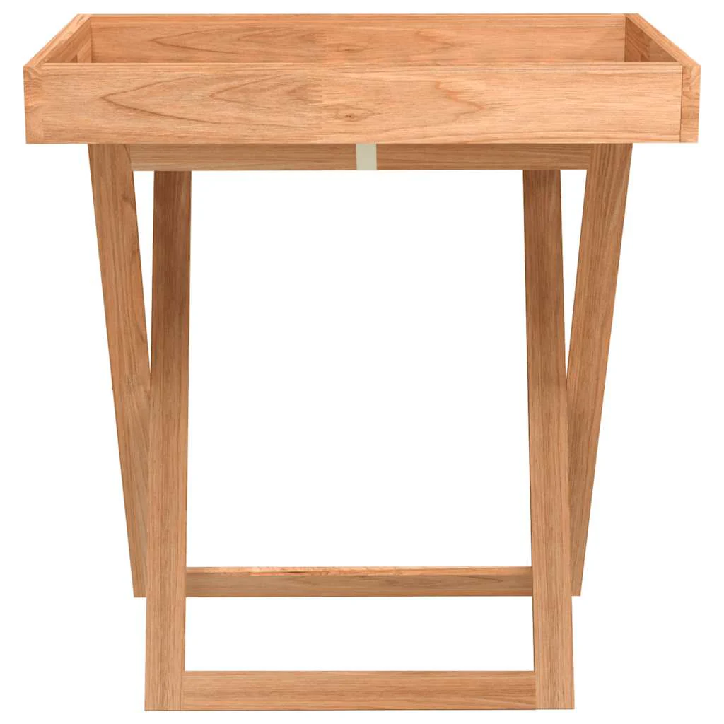 foldbart bakkebord 52x36x56,5 cm massivt valnøddetræ - Image 3