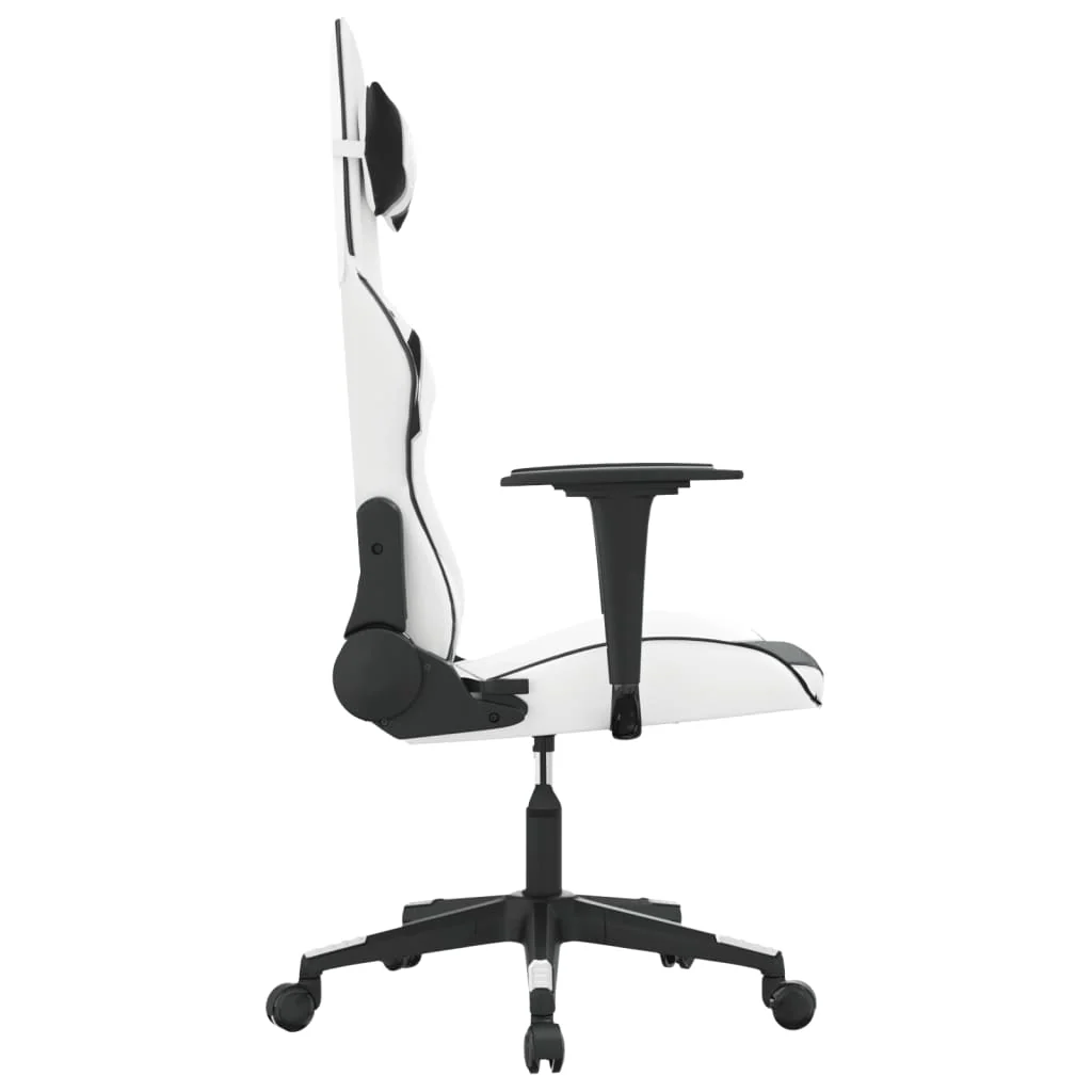 gamingstol kunstlæder hvid og sort - Image 4