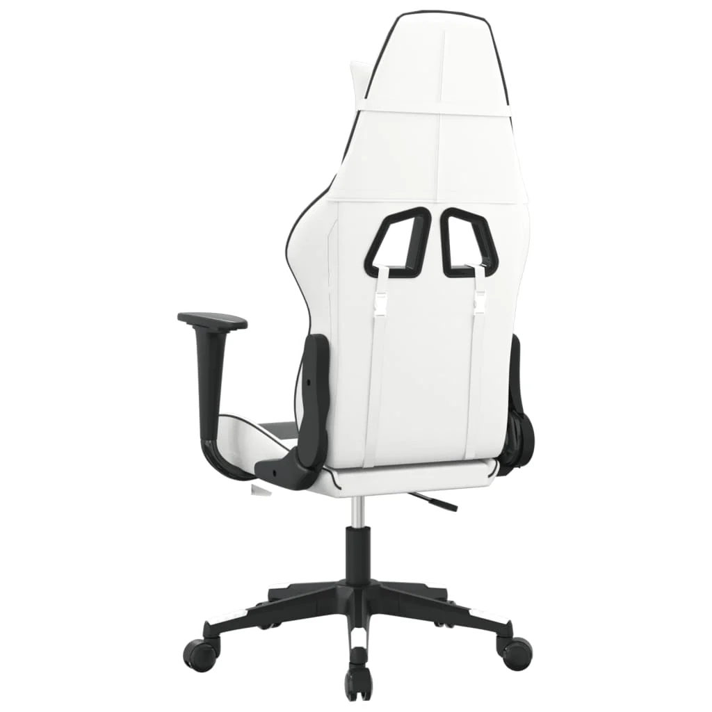 gamingstol kunstlæder hvid og sort - Image 5
