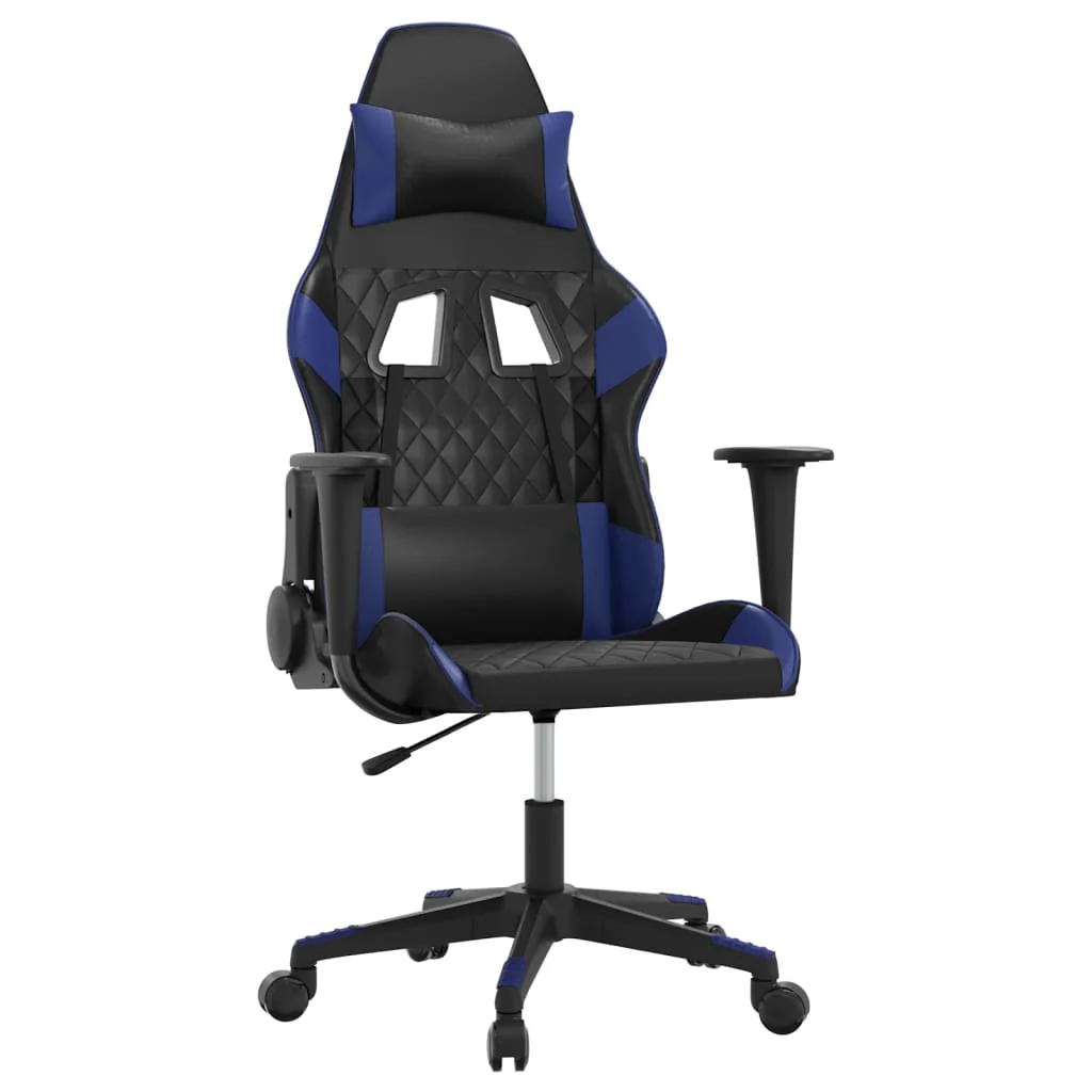 gamingstol kunstlæder sort og blå - Image 2
