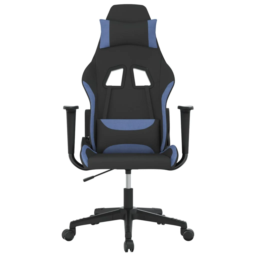 gamingstol stof sort og blå - Image 3