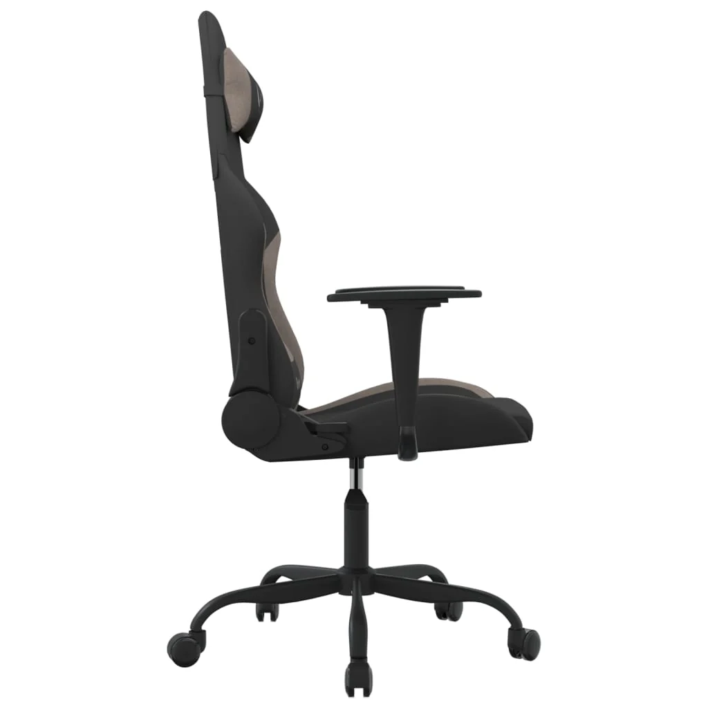 gamingstol stof sort og gråbrun - Image 4