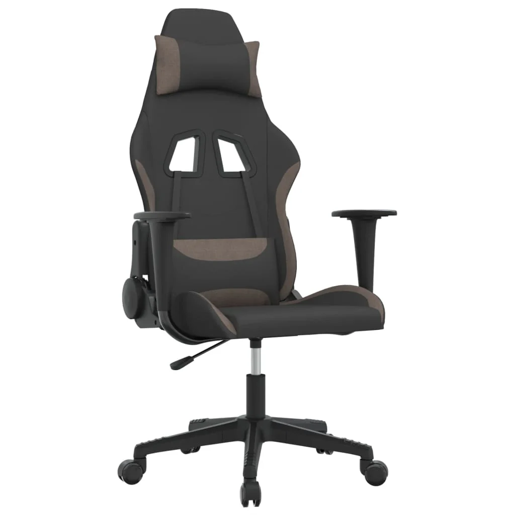 gamingstol stof sort og gråbrun - Image 2