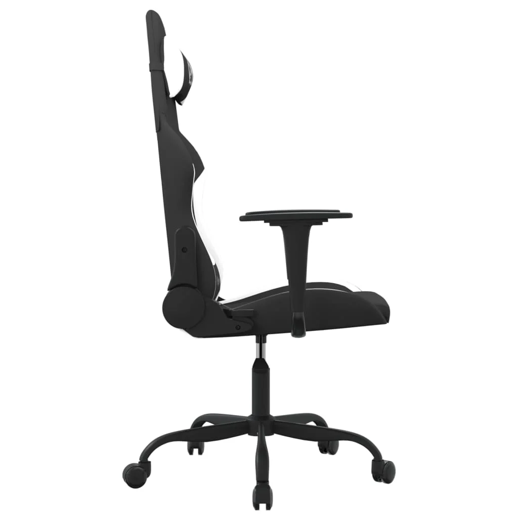 gamingstol stof sort og hvid - Image 4