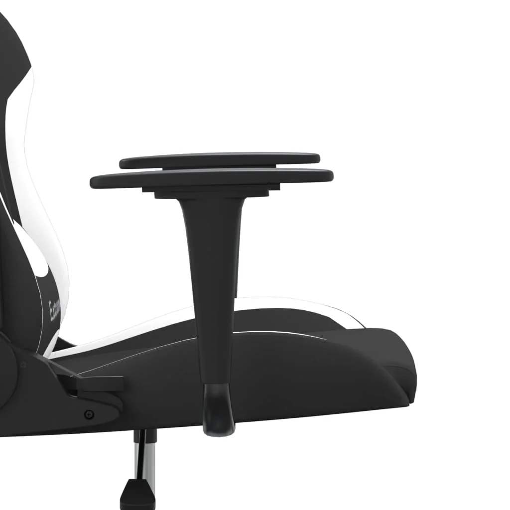 gamingstol stof sort og hvid - Image 9