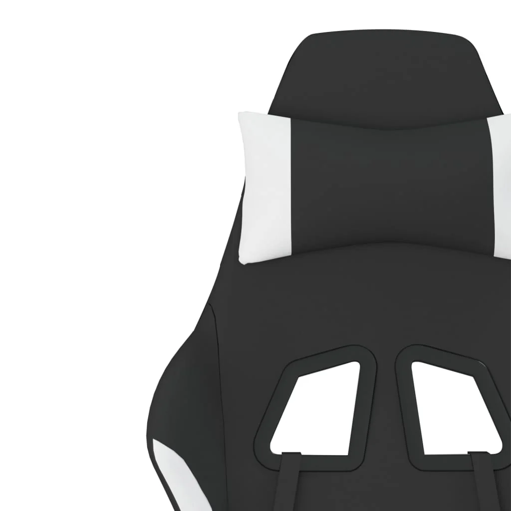 gamingstol stof sort og hvid - Image 10