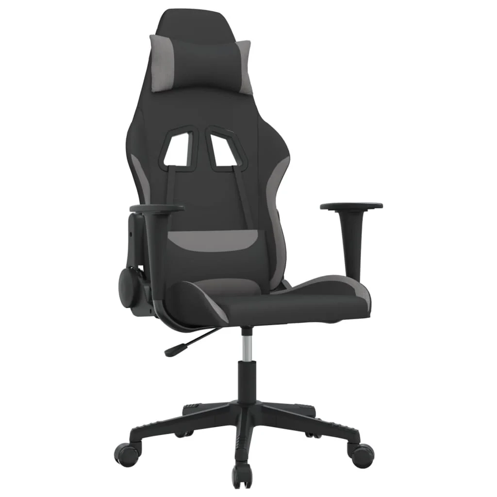 gamingstol stof Sort og lysegrå - Image 2