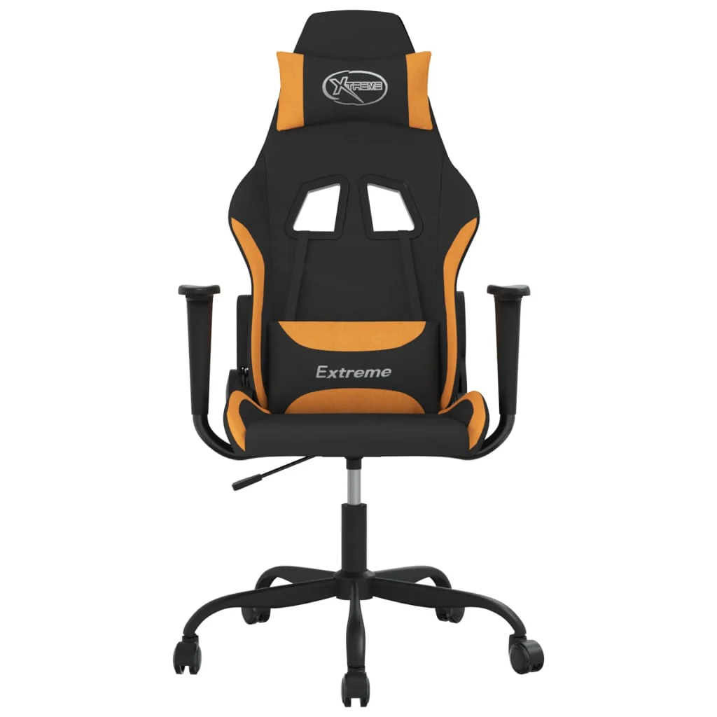 gamingstol stof sort og orange - Image 3
