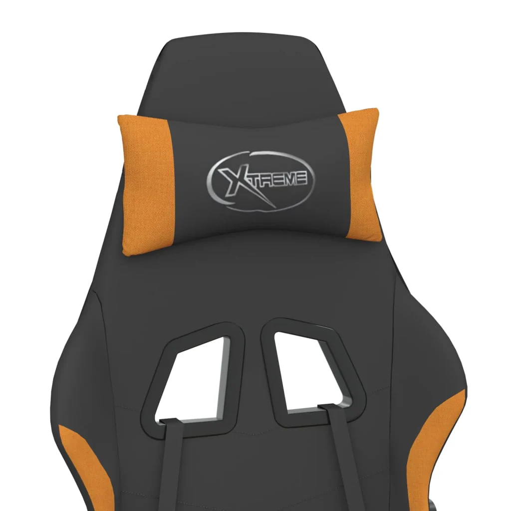 gamingstol stof sort og orange - Image 8