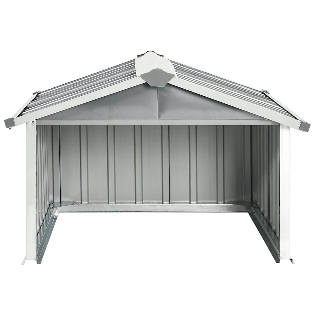garage til robotplæneklipper 92x97x63 cm galvaniseret stål grå - Image 3
