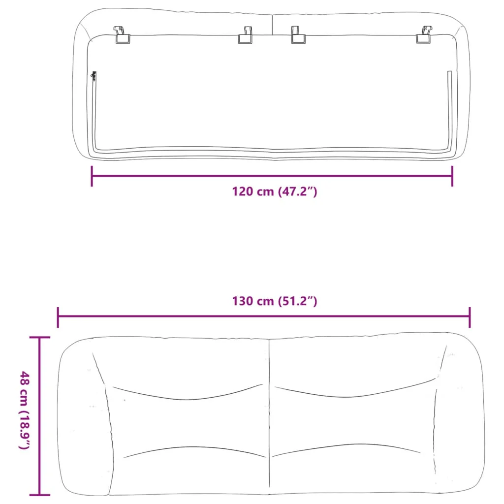 gavlpude Hvar 120 cm stof mørkegrå - Image 9