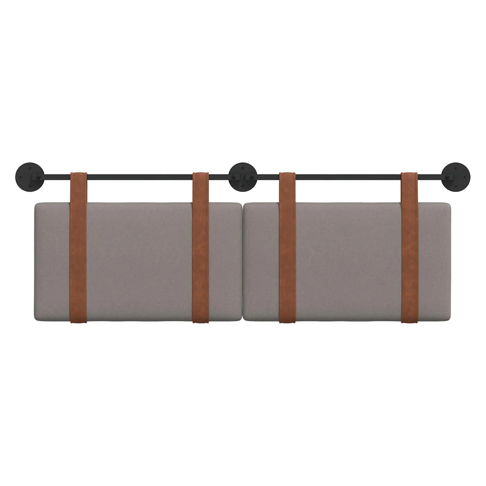 Hængende Hovedgavl Vægmonteret Gråbrun 130 x 55 x 5 cm Antik PU - Image 5