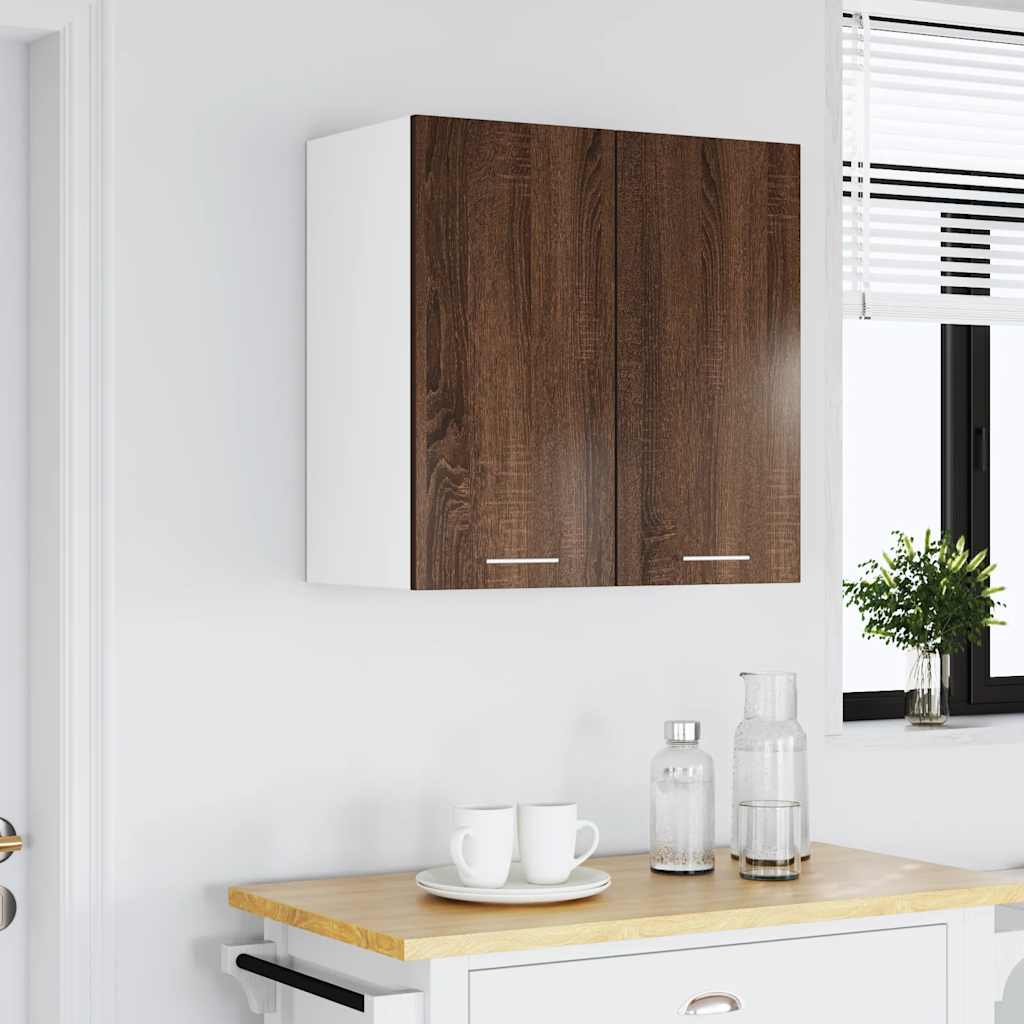 hængeskab "Lyon" brun eg 60x31x60 cm konstrueret træ - Image 3