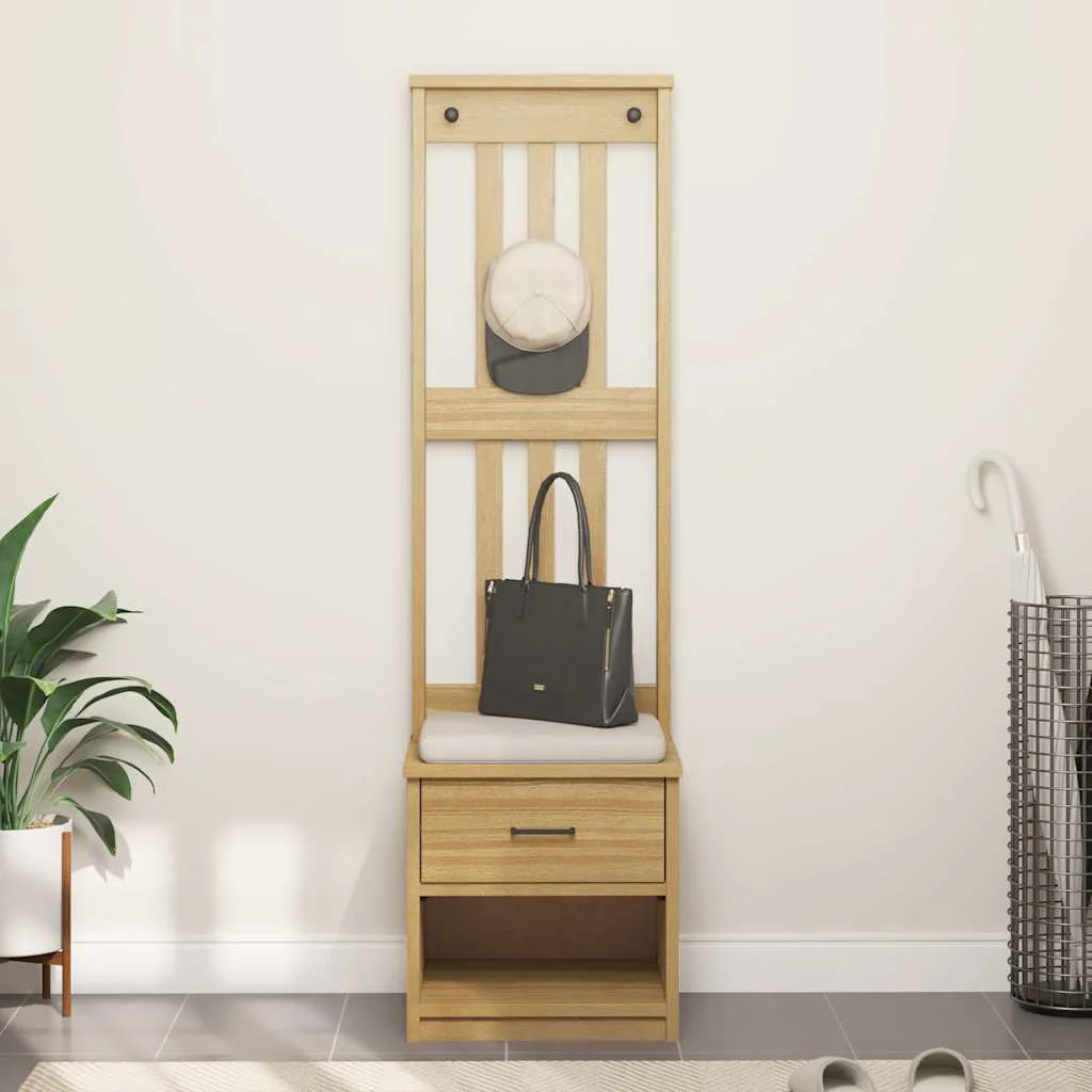 Hall træ SANDNES 45x40x159,5 cm massivt fyrretræ - Image 3