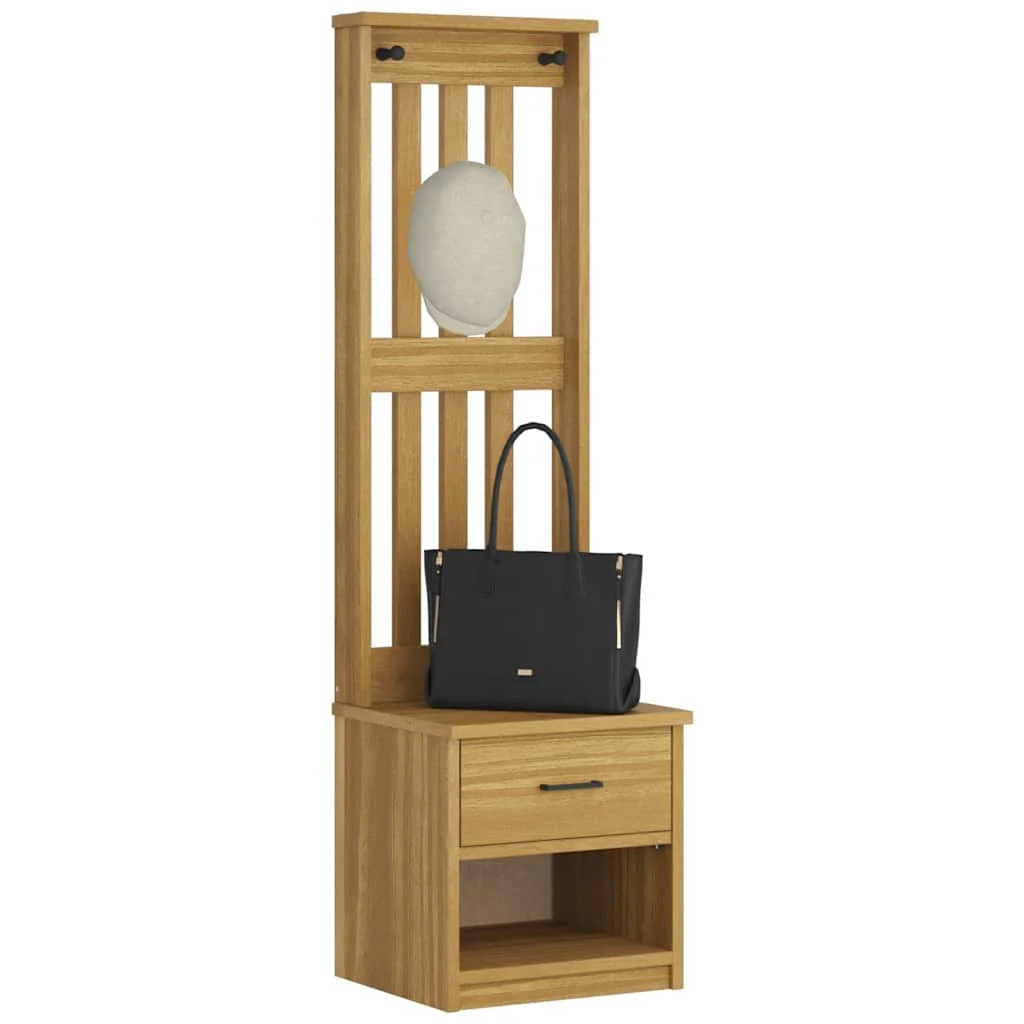 Hall træ SANDNES 45x40x159,5 cm massivt fyrretræ - Image 4