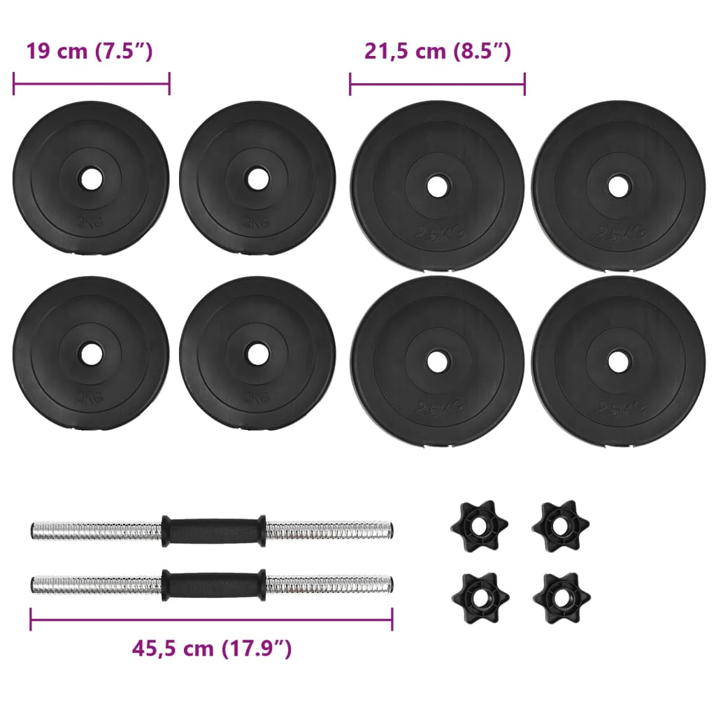 håndvægtsæt i 14 dele 20 kg - Image 7