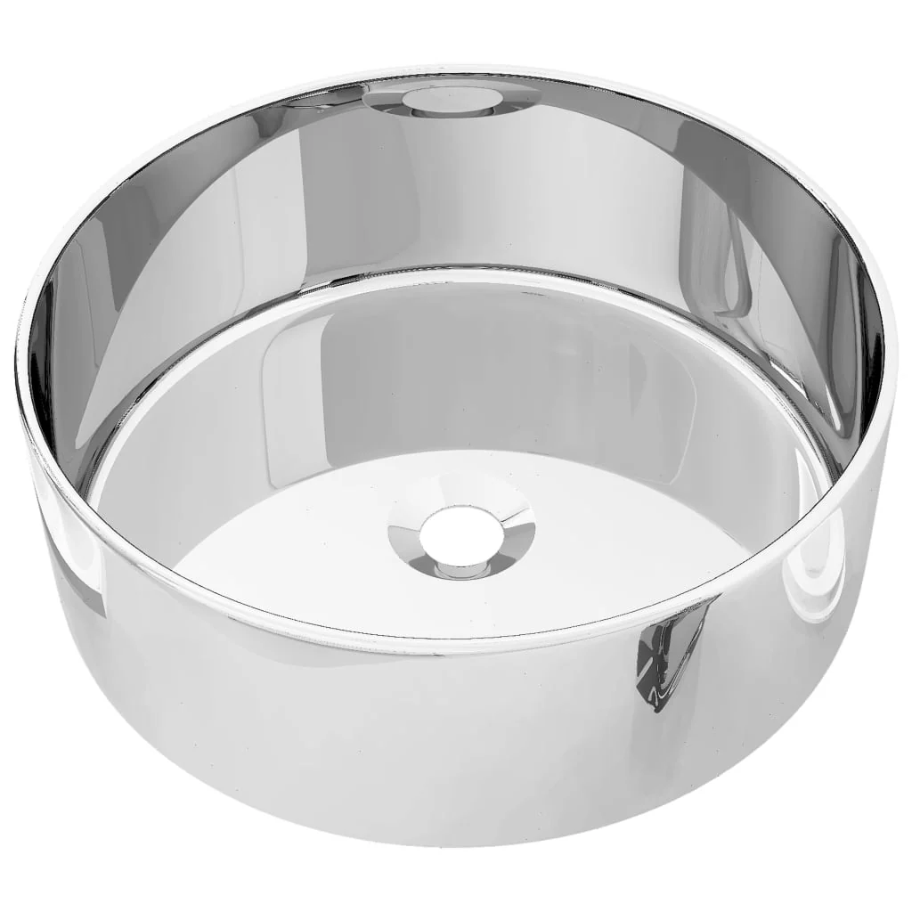 håndvask 40 x 15 cm keramik sølvfarvet - Image 2