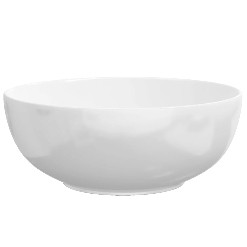 håndvask 44x17 cm keramik rund hvid - Image 5