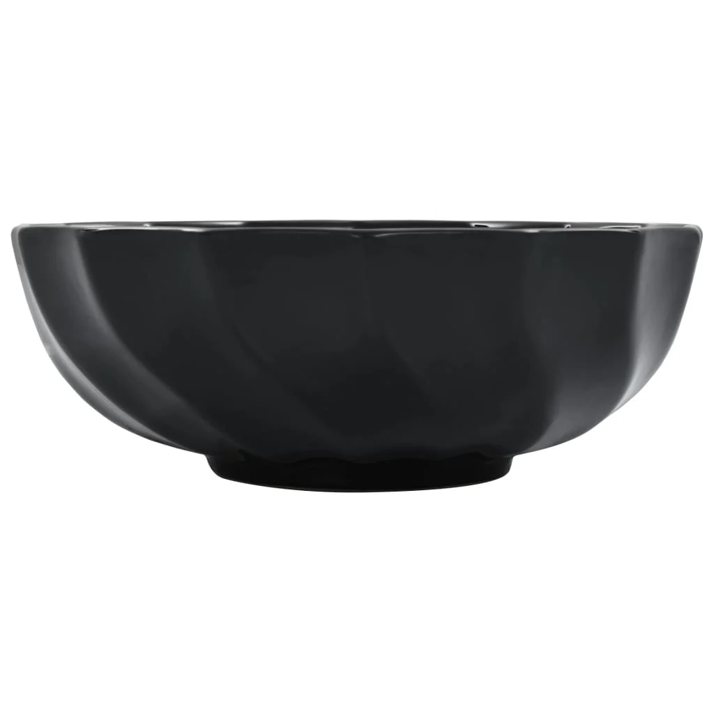 håndvask 46 x 17 cm keramik sort - Image 4