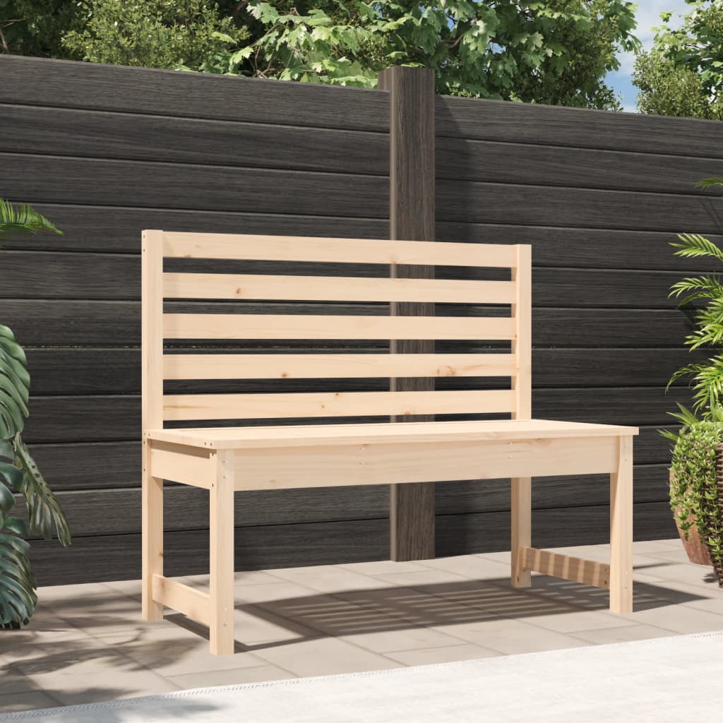 havebænk 109 cm massivt fyrretræ