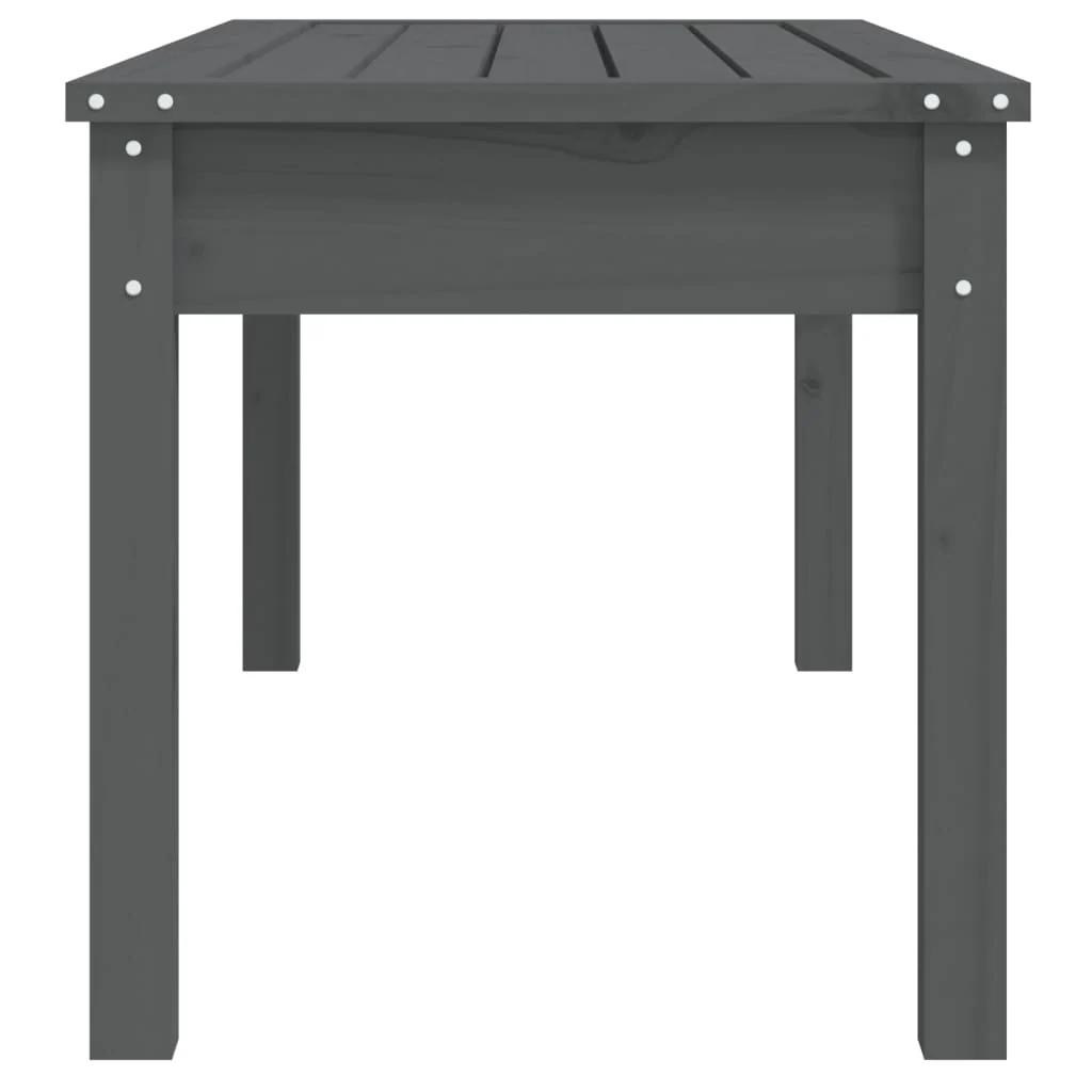 havebænk 109x44x45 cm massivt fyrretræ grå - Image 5