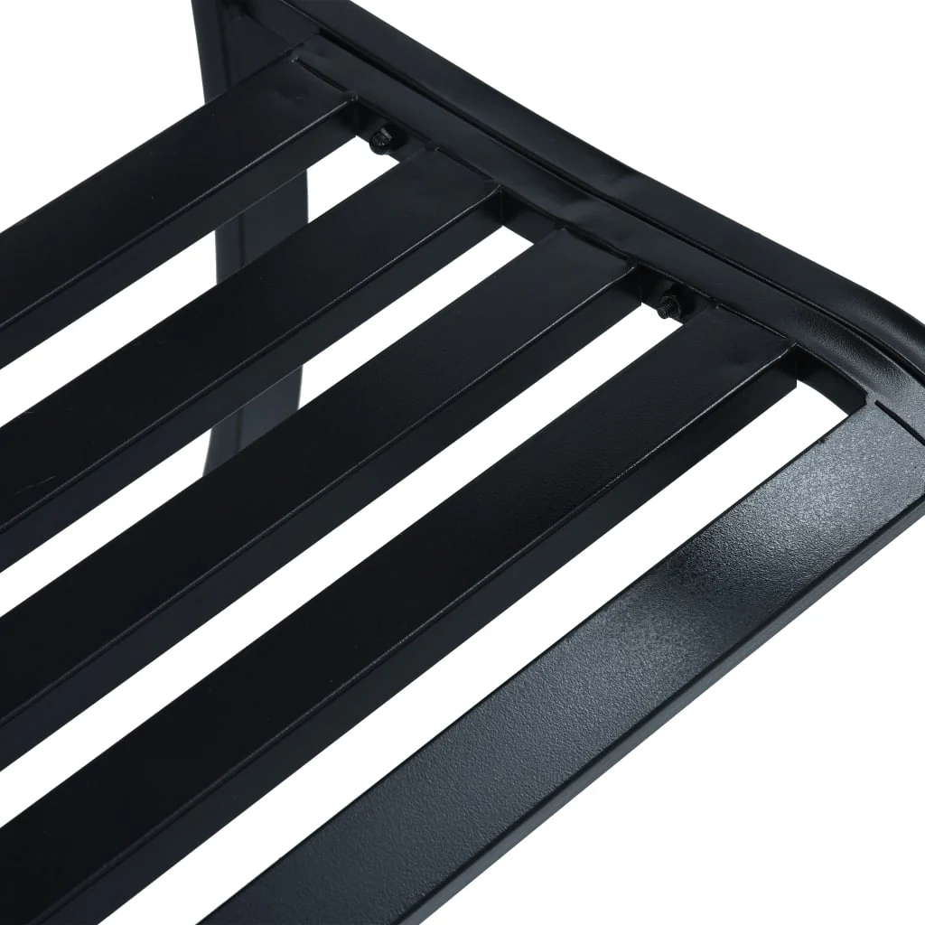 havebænk 125 cm stål sort - Image 5