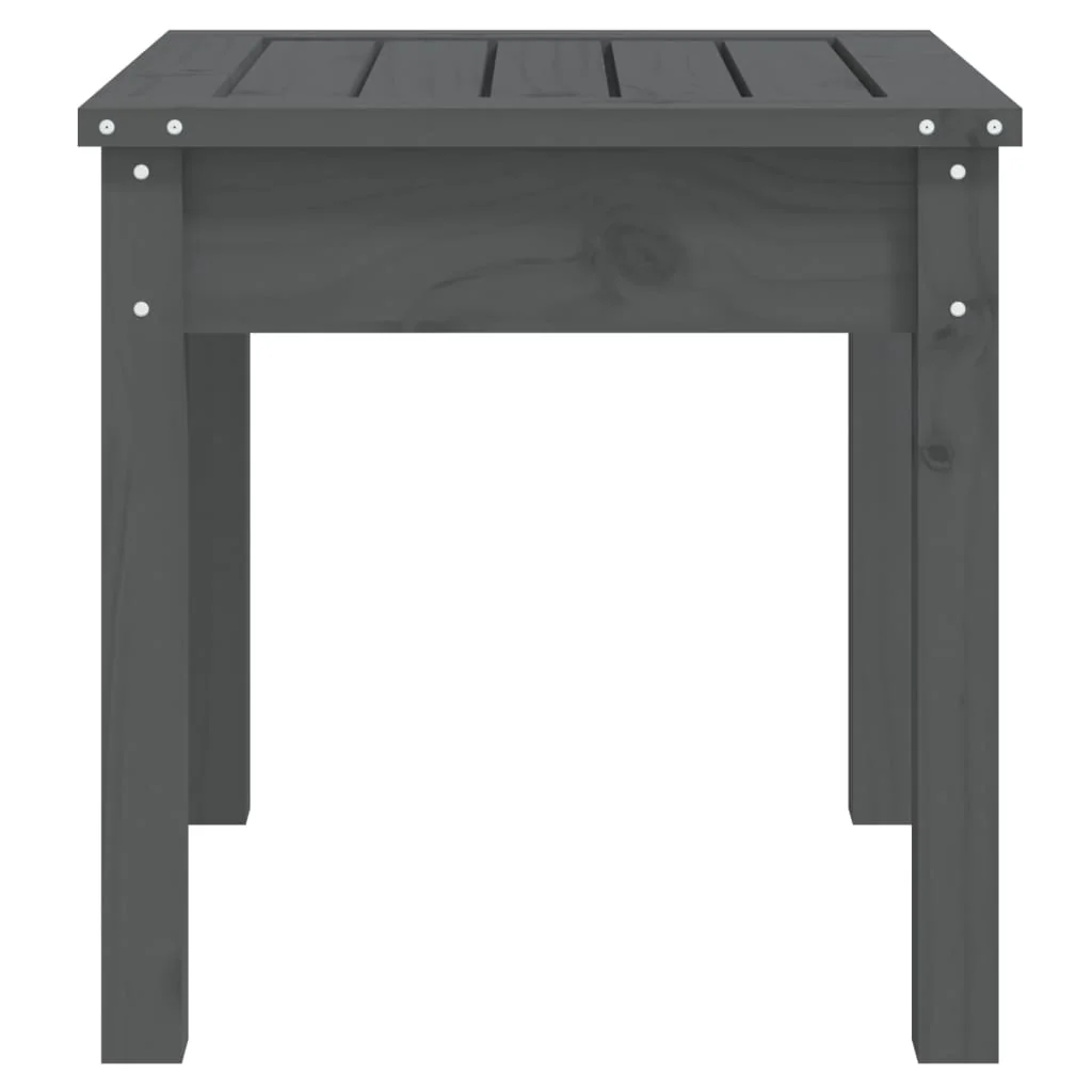 havebænk 50x44x45 cm massivt fyrretræ grå - Image 5
