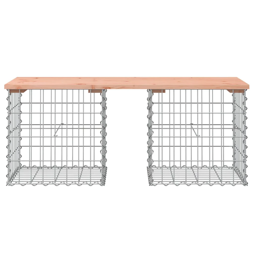havebænk med gabiondesign 103x44x42 cm massivt douglasgran - Image 3