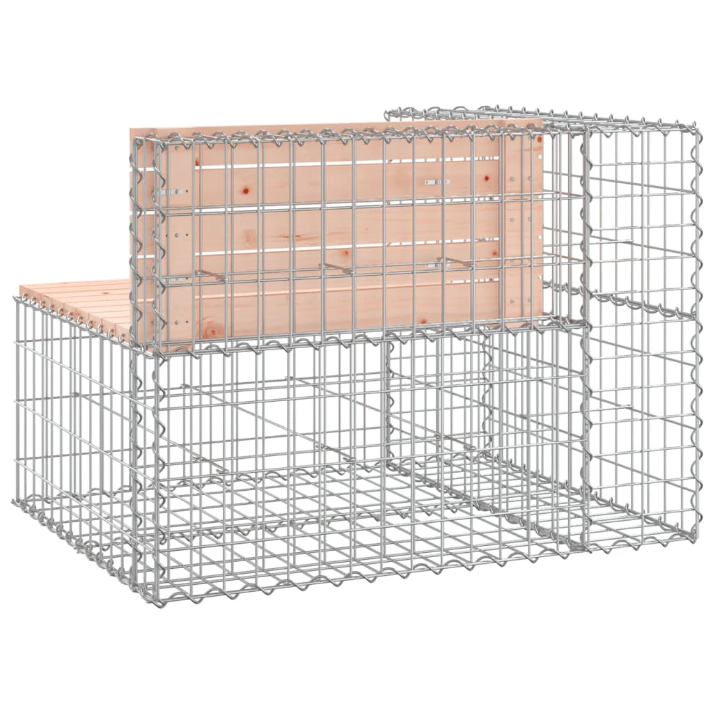 havebænk med gabiondesign 92x71x65,5 cm massivt douglasgran - Image 5