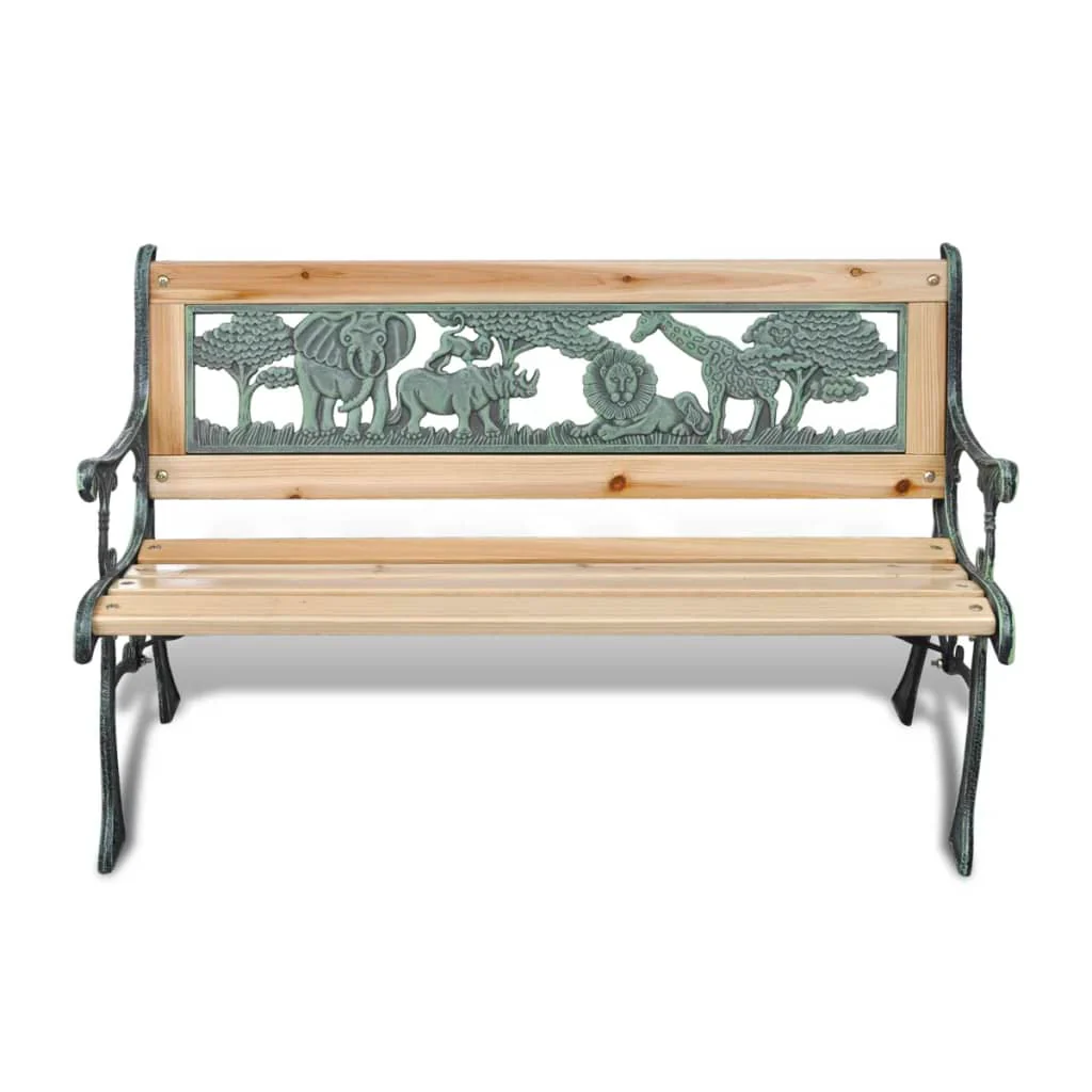 havebænk til børn 84 cm træ - Image 2