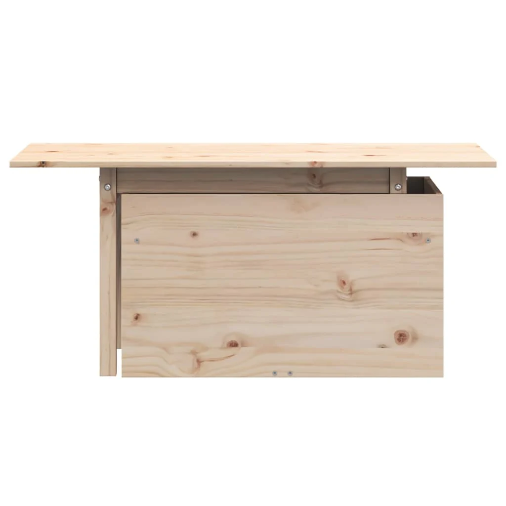 havebord 100x50x75 cm massivt fyrretræ - Image 5