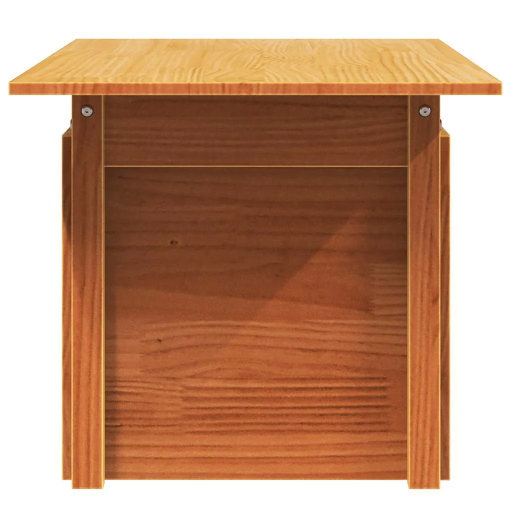 havebord 100x50x75 cm massivt fyrretræ gyldenbrun - Image 6