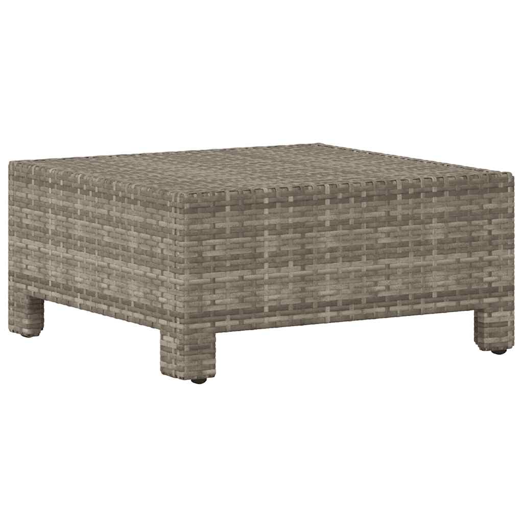 havefodstøtte med hynde grå polyrattan - Image 3