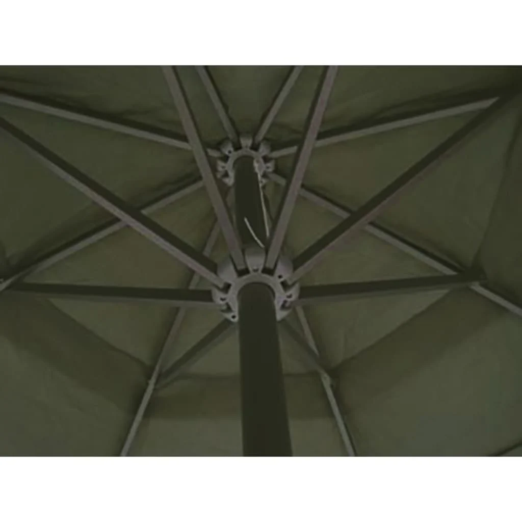 haveparasol m. transportabel fod aluminium grøn - Image 3