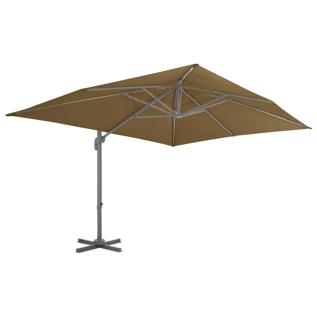 haveparasol m. transportabel fod gråbrun - Image 3