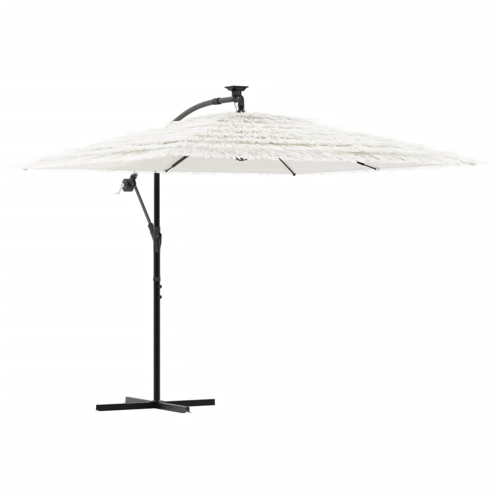 haveparasol med stålstang 246x246x230 cm hvid - Image 2
