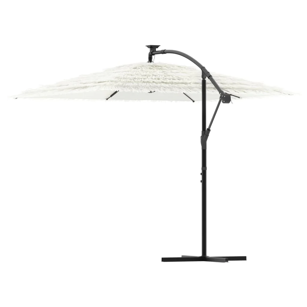 haveparasol med stålstang 246x246x230 cm hvid - Image 5