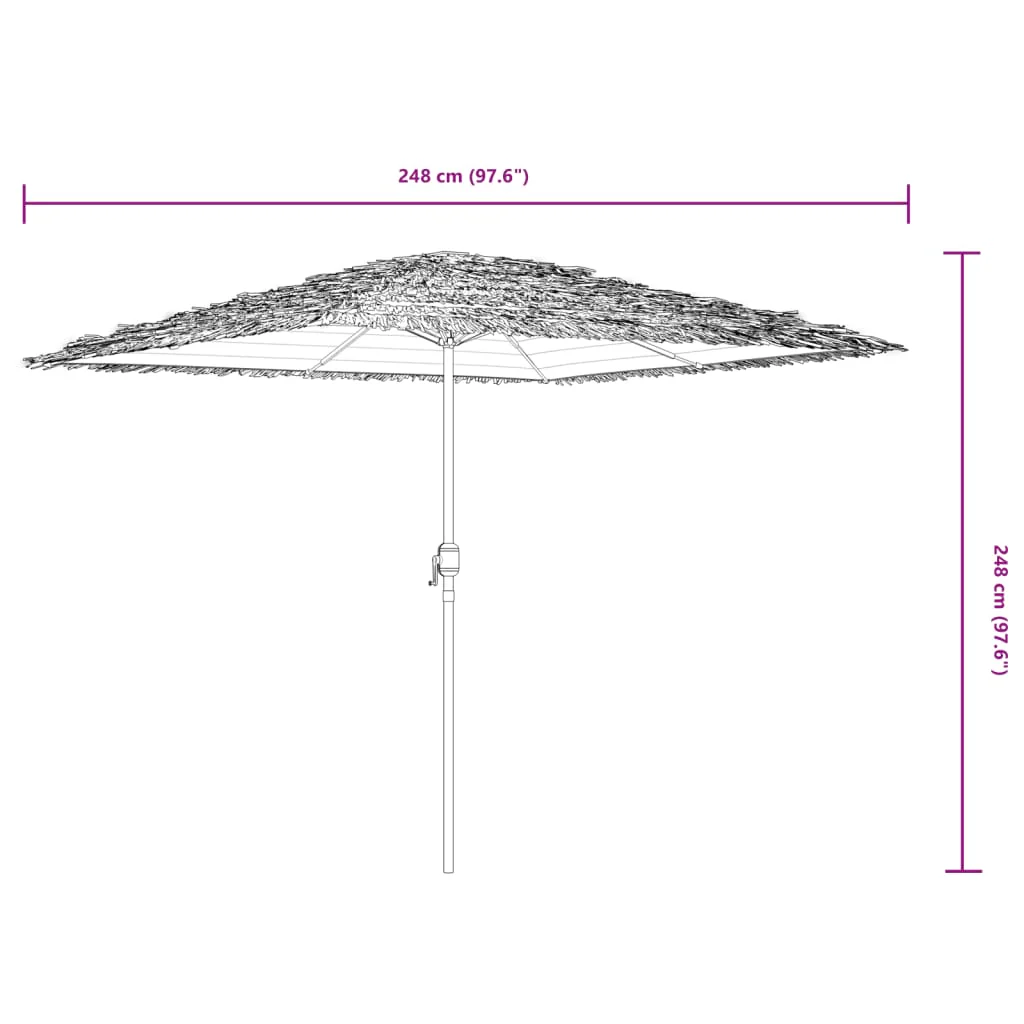haveparasol med stålstang 248x248x248 cm grøn - Image 10