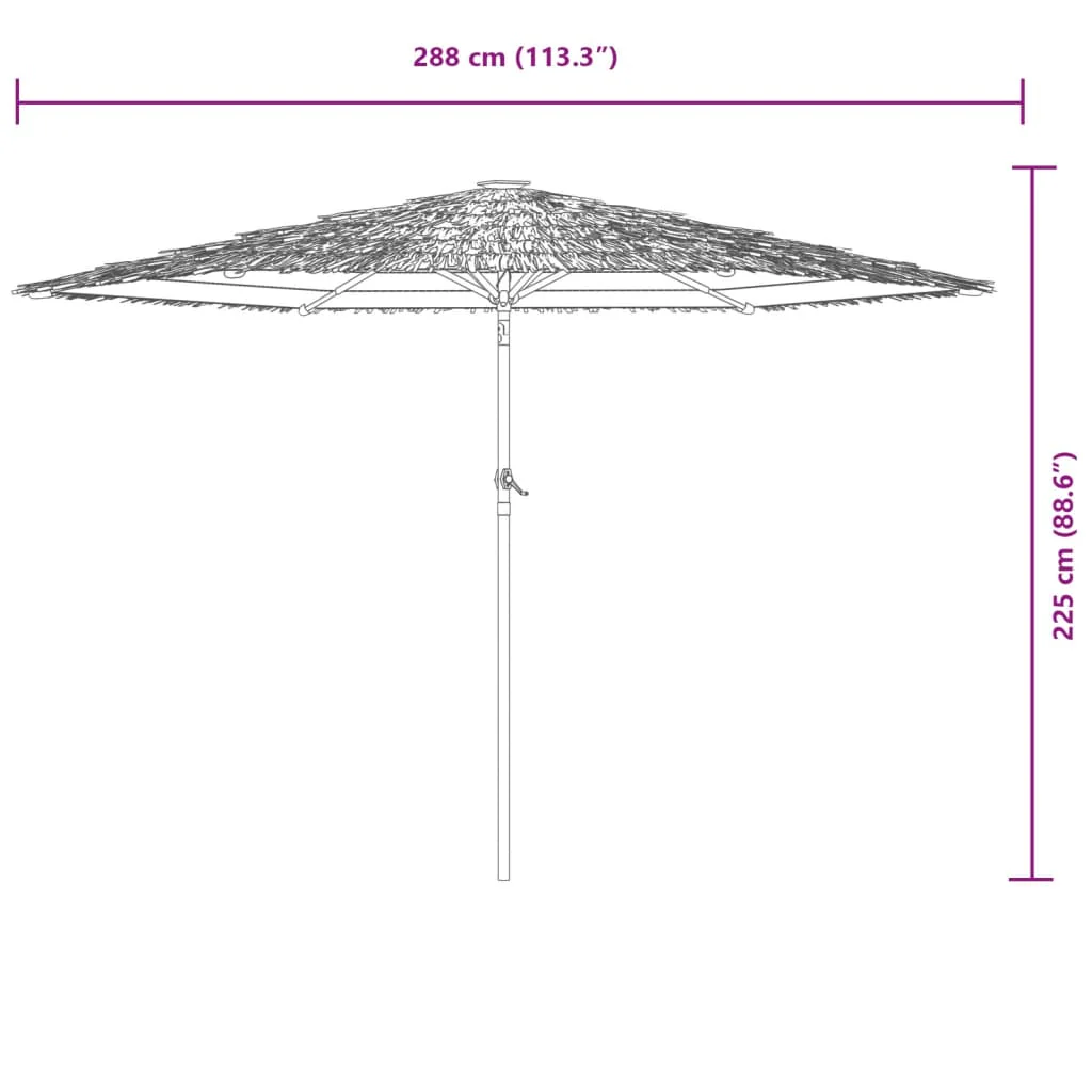 haveparasol med stålstang 288x288x225 cm grøn - Image 10