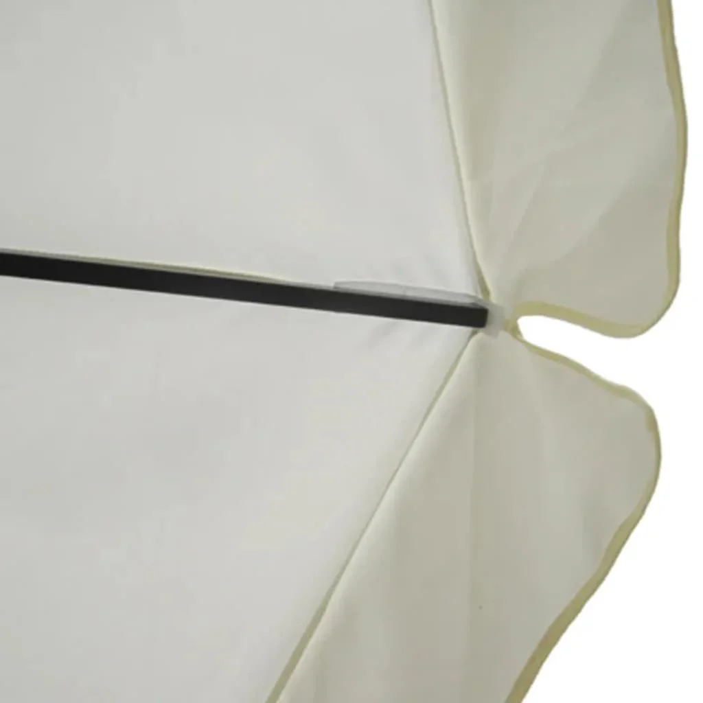 haveparasol med transportabel fod aluminium hvid - Image 3