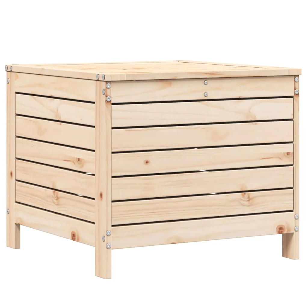 haveskammel 62x63,5x53,5 cm massivt fyrretræ - Image 2