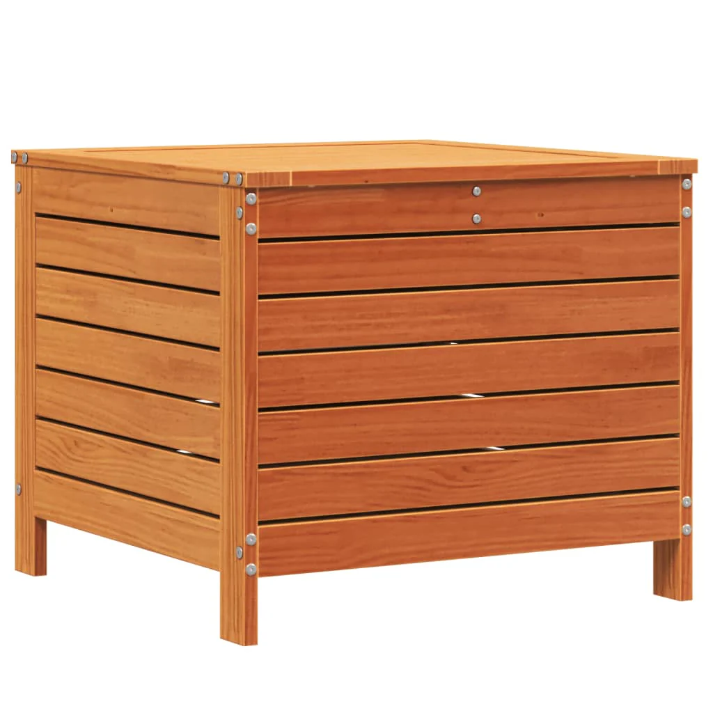 haveskammel 62x63,5x53,5 cm massivt fyrretræ gyldenbrun - Image 2