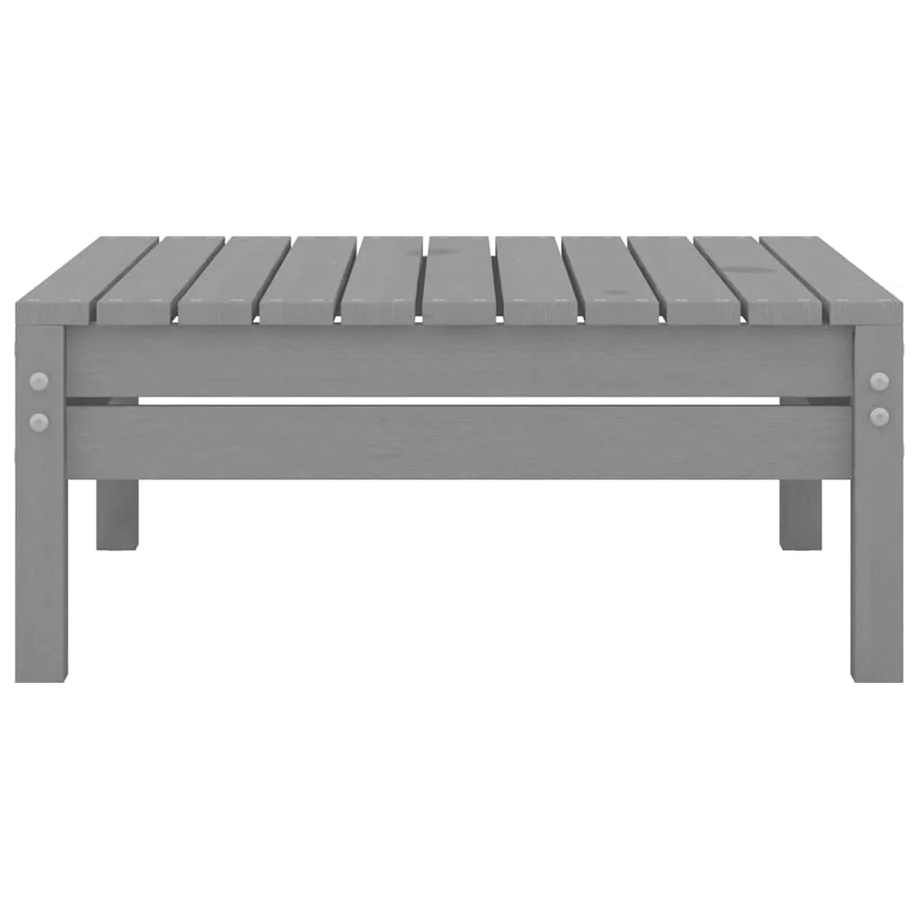haveskammel massivt fyrretræ grå - Image 3